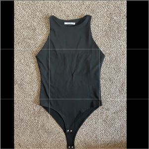 Black basic tank bodysuit